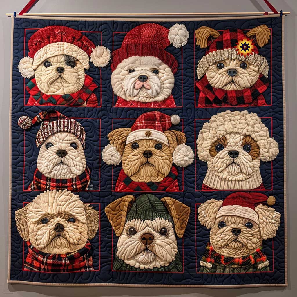 Christmas Eve Shih Tzu WP1810012CL Quilt