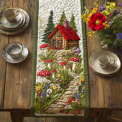 House Mushroom WY2802096CL Quilted Table Runner
