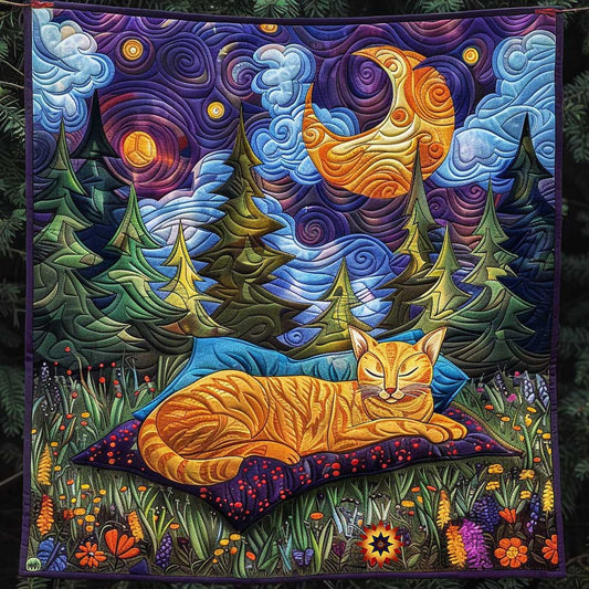 Night Sky Tabby Cat WP1210033CL Quilt