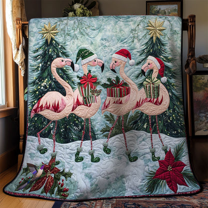 Santa’s Flamingos WN0512038CL Quilt