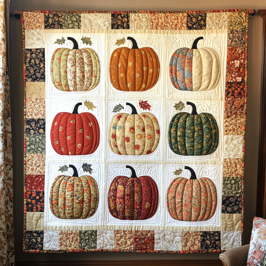 Autumn Fabric Pumpkins XR2509001CL Quilt