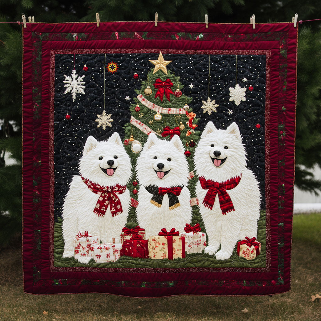 Christmas Samoyed WJ0811005CL Quilt