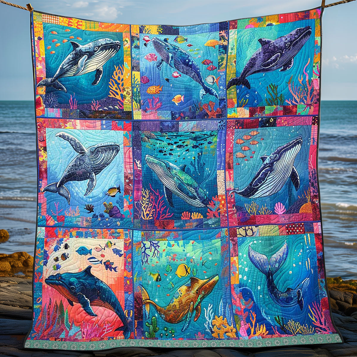 Collection Whale Tropical WP0509007CL Quilt