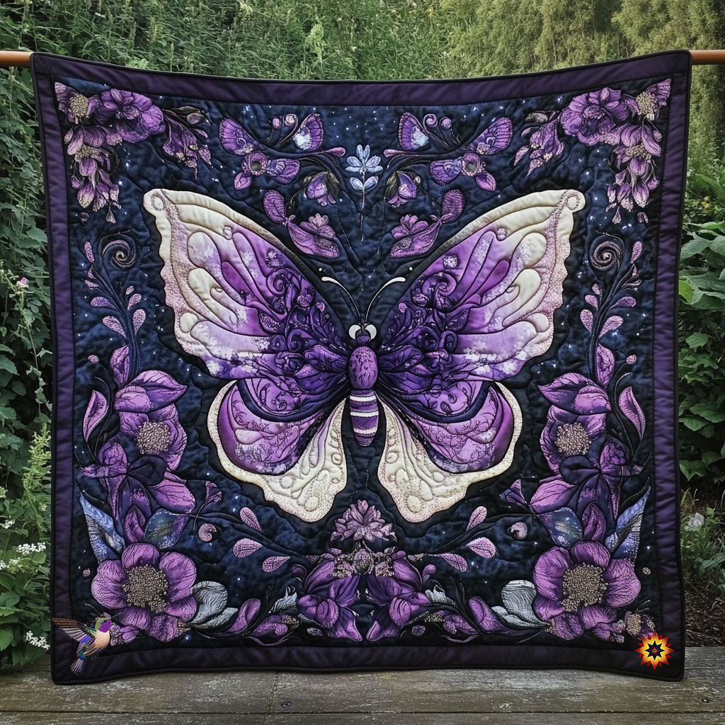 Purple Butterfly WY0611001CL Quilt