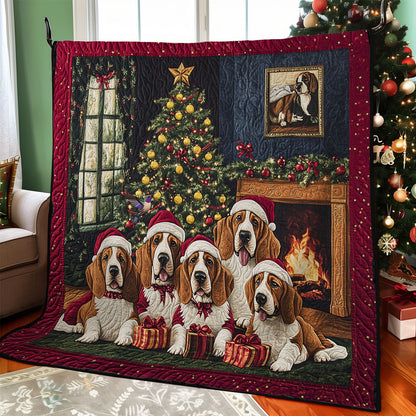 Christmas Dog Family WY0212005CL Quilt