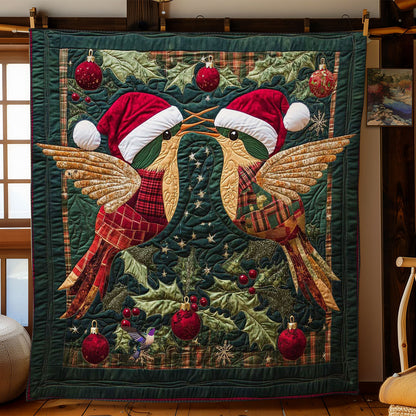 Santa Hummingbird WN1112046CL Quilt