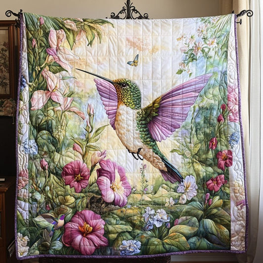 Hummingbird Purple Light  WU0611032CL Quilt