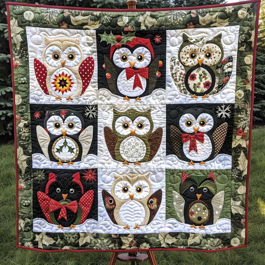 Adorable Owl Christmas Gift WP1710004CL Quilt