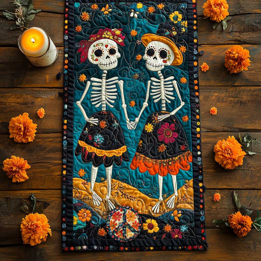 Day Of The Dead Celebration WN2910064CL Quilted Table Runner