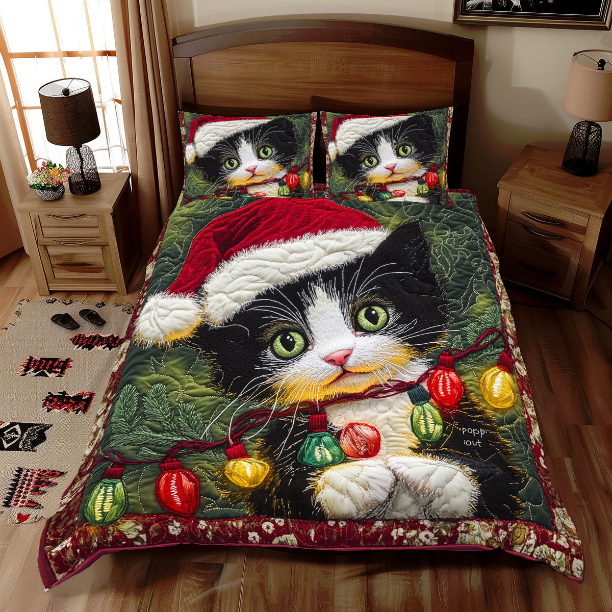 Cute Cat Christmas WX1912063CL Duvet Cover Set