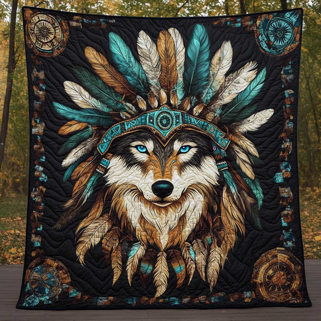 Native American Wolf WJ2709016CL Quilt