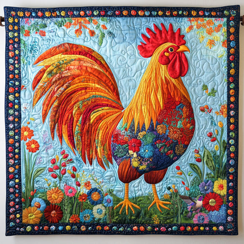 Flower Chicken WY1911006CL Quilt