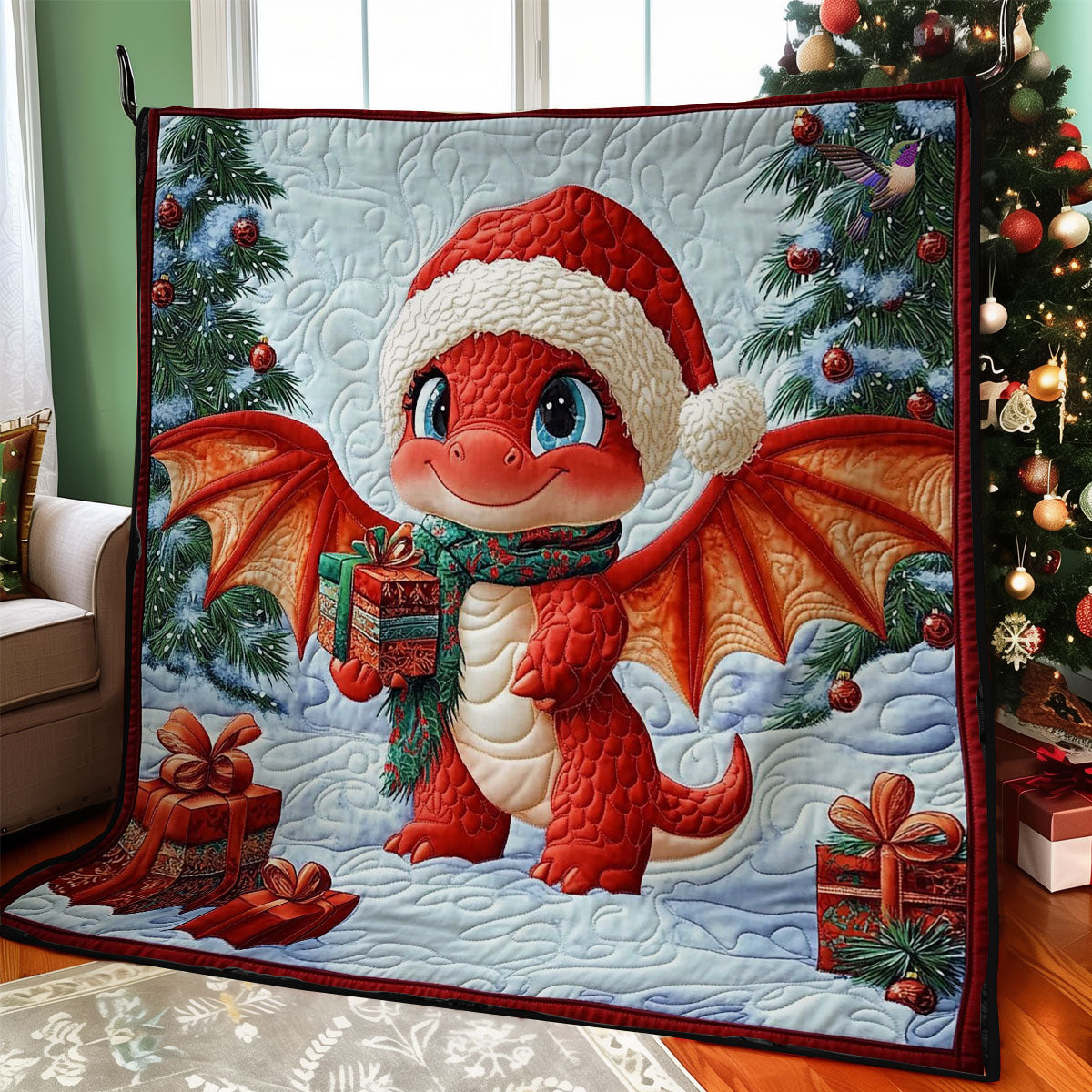 Santa Dragon WY0412023CL Quilt