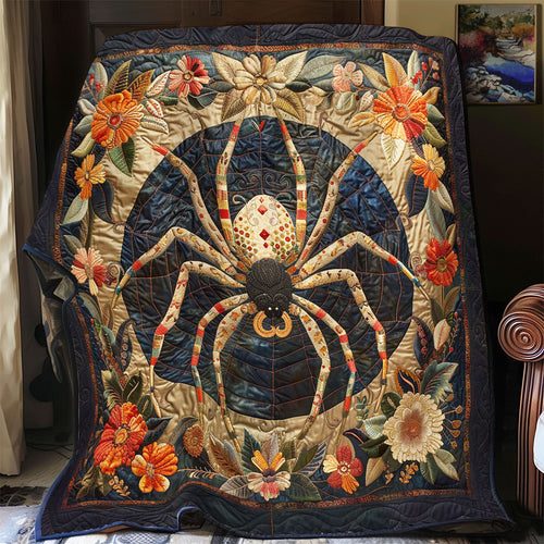 Floral White Spider CP0504014CL Quilt