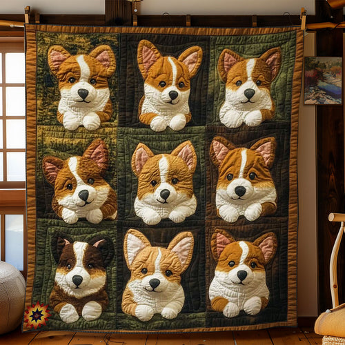 Cozy Corgi Collection WN0411067CL Quilt