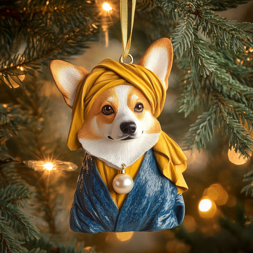 Elegant Corgi WN1610071CL Christmas Ornament