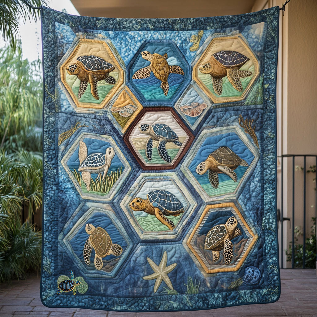 Sea Turtles WU0910017CL Quilt