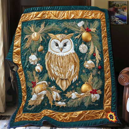 Owl In Bauble Wreath WY2312050CL Quilt