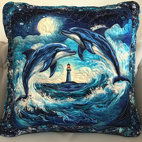 Dolphin Lighthouse WT0703034CL Quilt Pillow Case