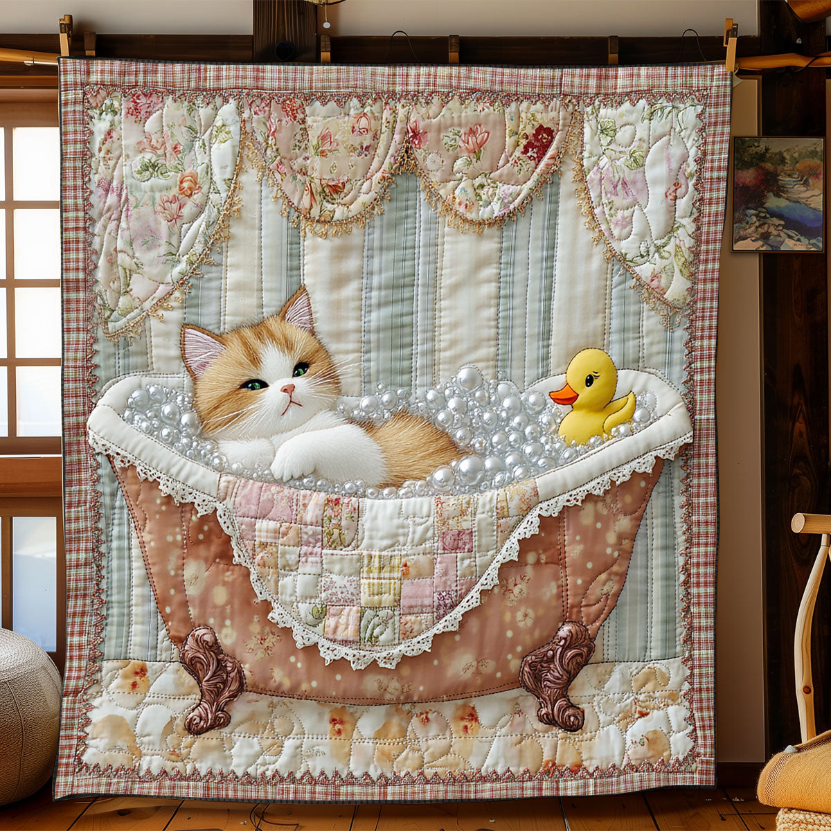 Bathtub Cat XB1203002CL Quilt