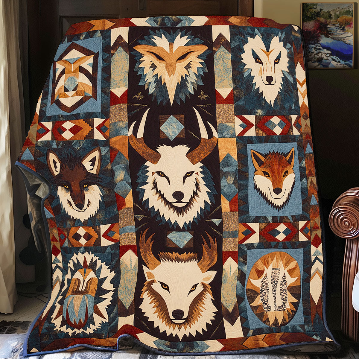 Tribal Spirit Animals XB1203011CL Quilt