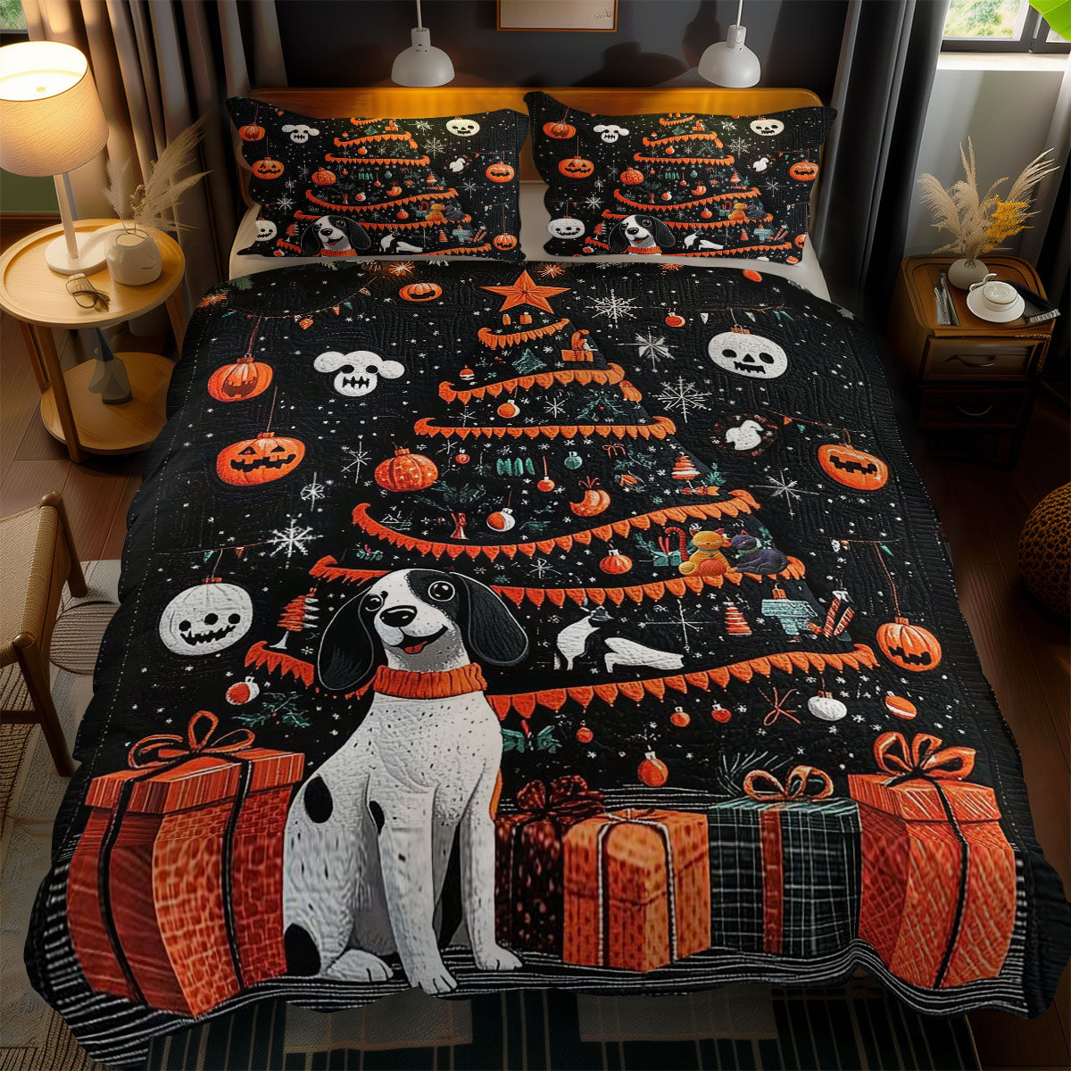Paws And Colors Of Christmas WN1010152CL Duvet Cover Set