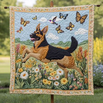 German Shepherd Garden Joy WN0410031CL Quilt