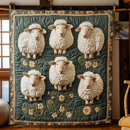 Cute Sheep In Farm WY1502051CL Quilt