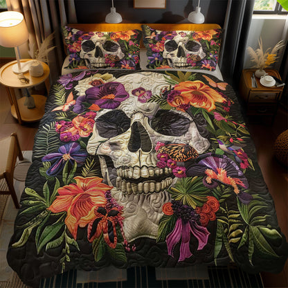 Floral Skull Elegance WN2110089CL Duvet Cover Set