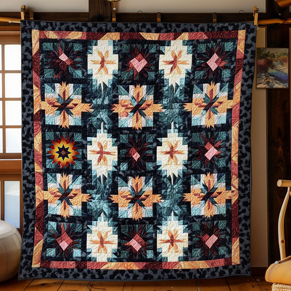 Native American Spirit Stars WN3010060CL Quilt