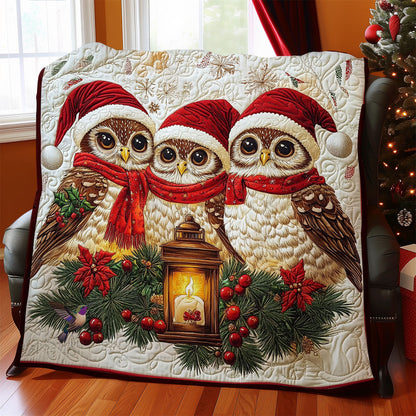 Santa Owl Family WY0612036CL Quilt