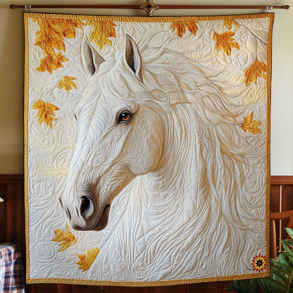 Autumn White Horse WY2011045CL Quilt