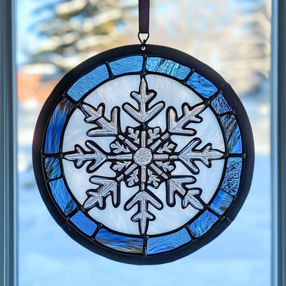 Snowflake WJ1511047CL Stained Glass Suncatcher