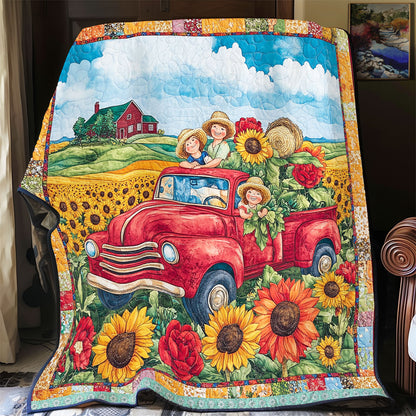 Truck Sunflower WX1612038CL Quilt