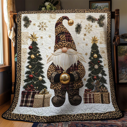 Festive Leopard Gnome WN1312011CL Quilt