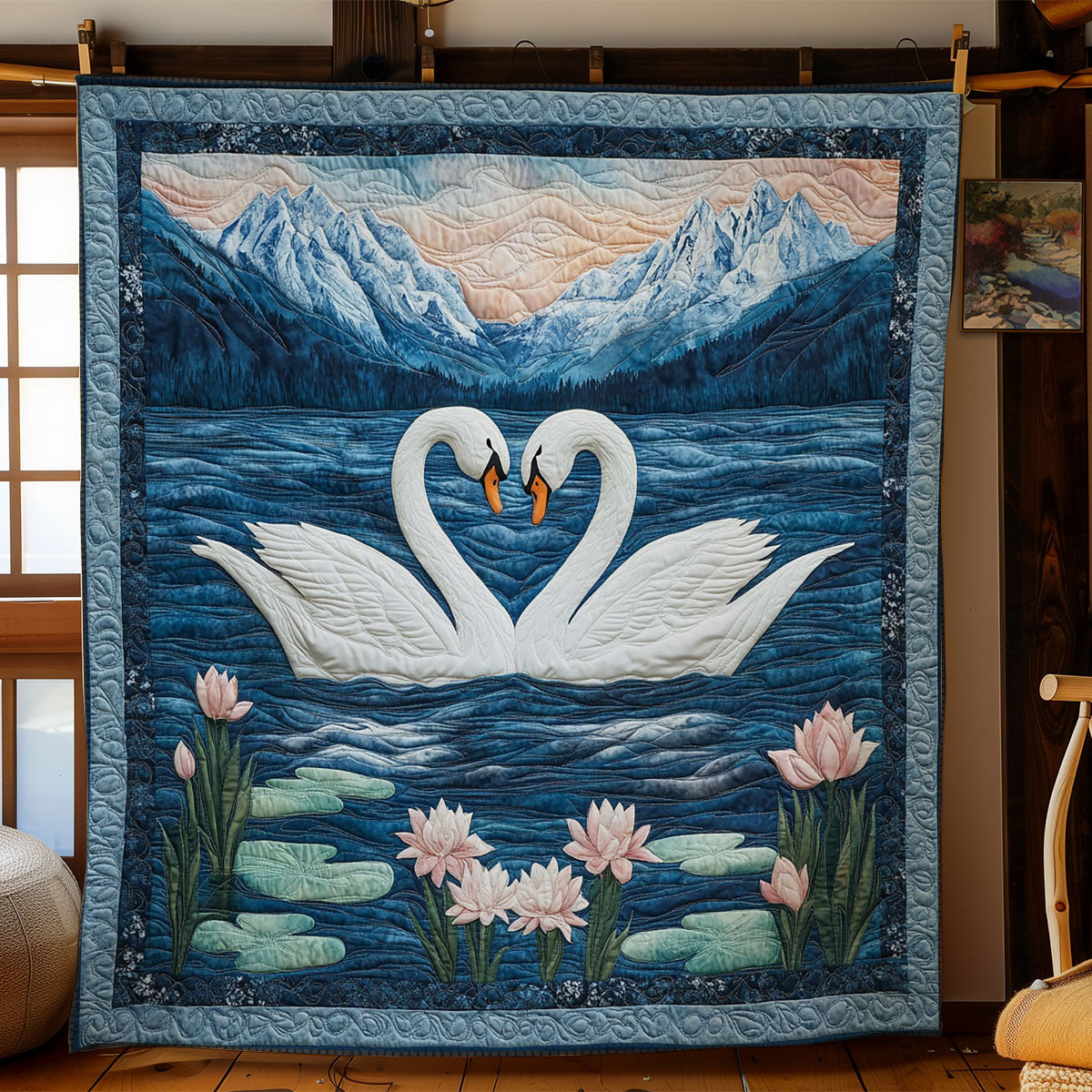 Couple Swan WY1202090CL Quilt