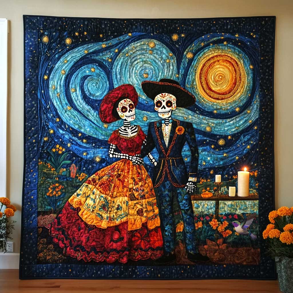 Day Of The Dead Starry Elegance WN2810024CL Quilt