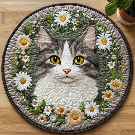 Cat Bloom CW1306013CL Quilted Round Mat