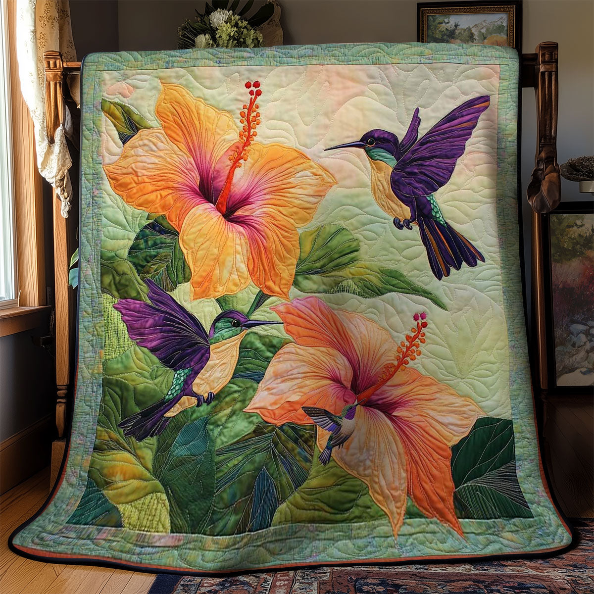 Vibrant Hummingbird WN0811006CL Quilt