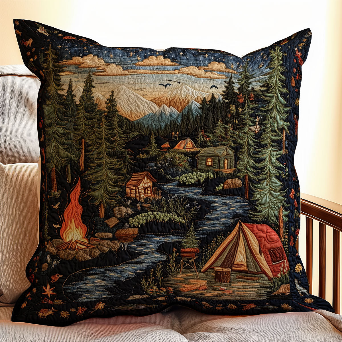 Camping In Forest WX2312102CL Quilt Pillow Case