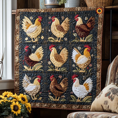 Chicken Patchwork WX0711008CL Quilt