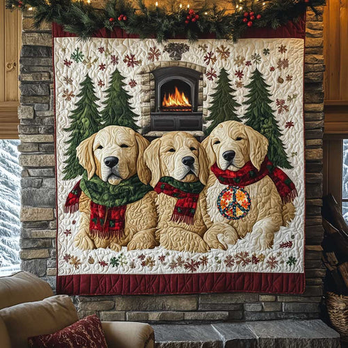 Golden Retriever Christmas WN0411029CL Quilt