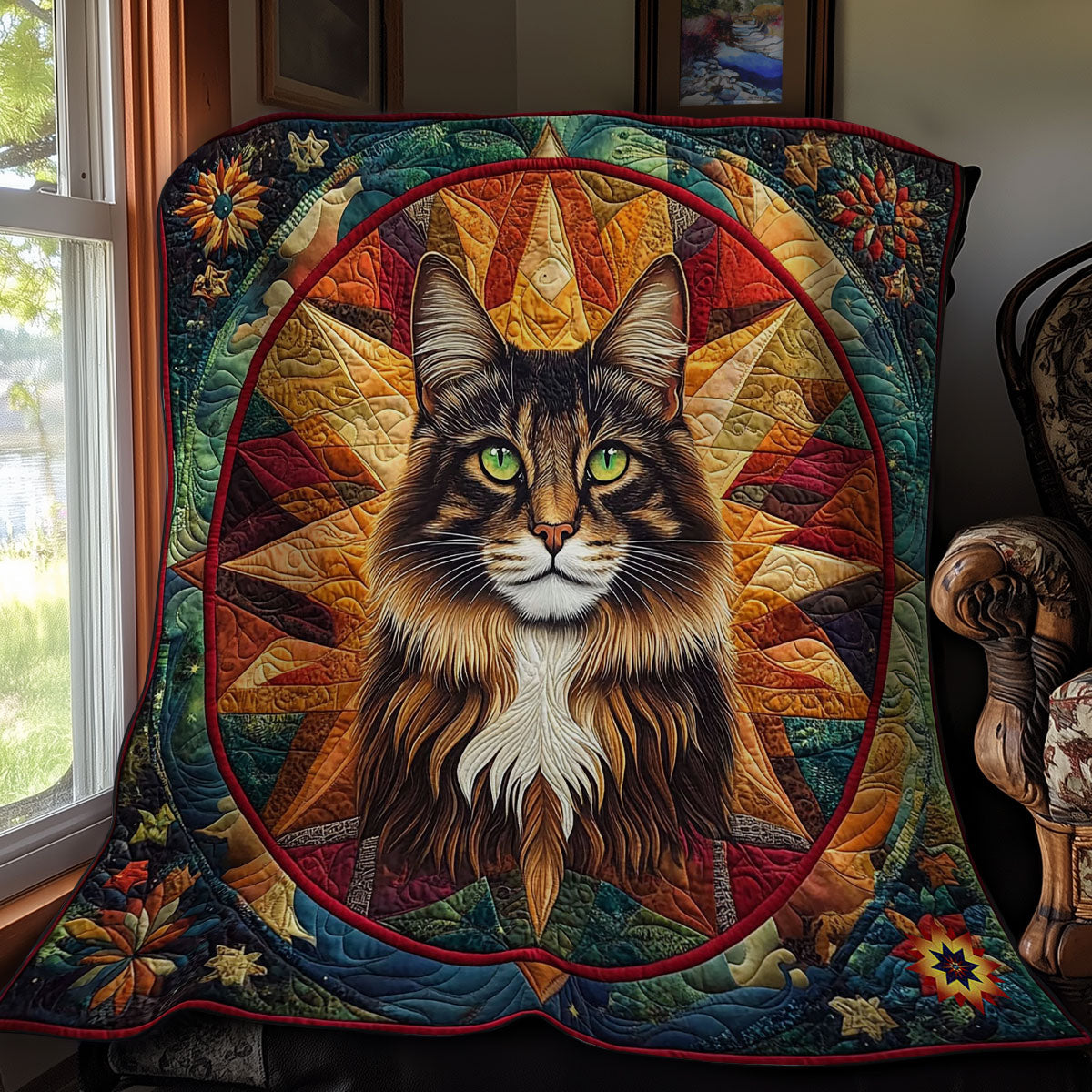 Mystic Portrait Cat WY1112013CL Quilt