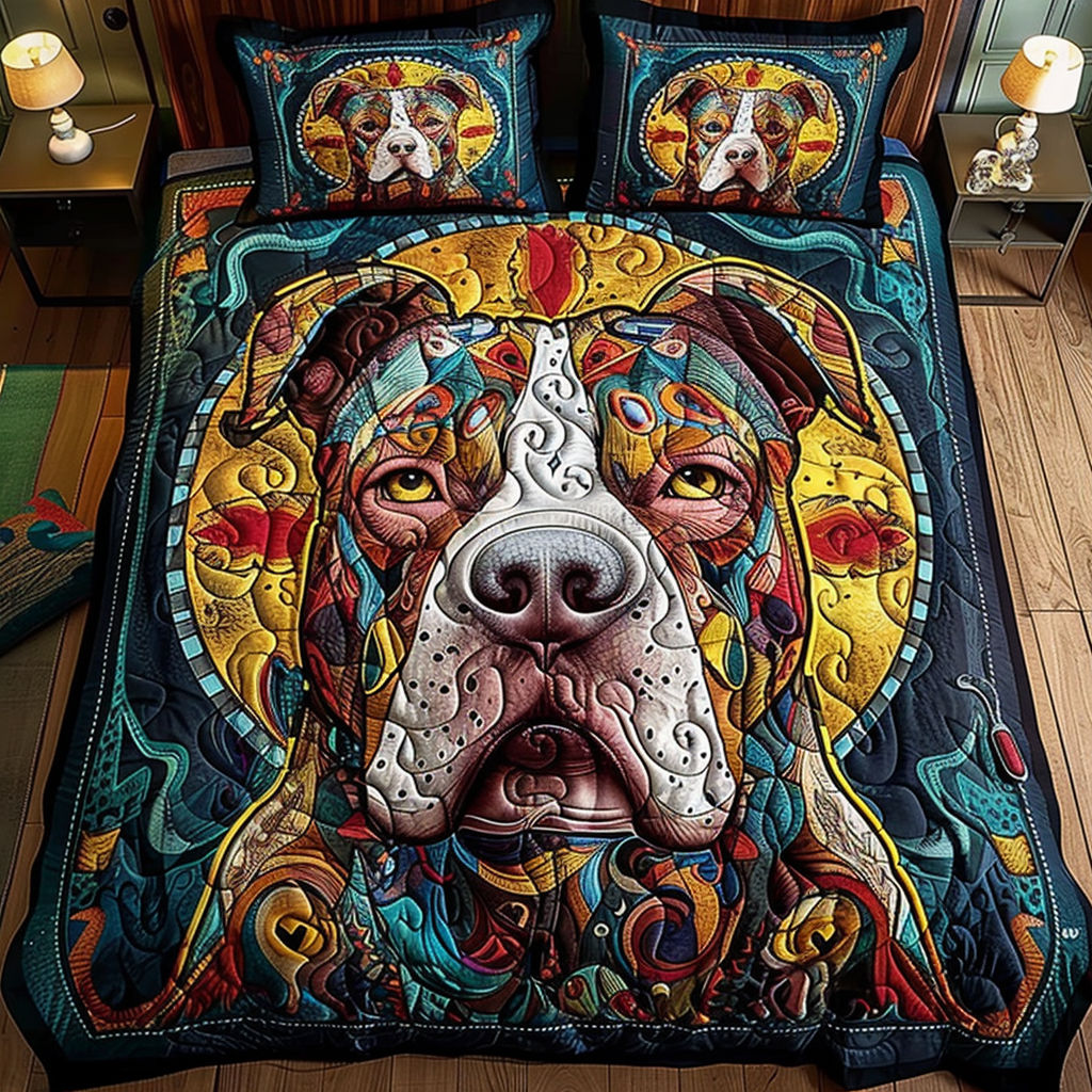 Abstract Pitbull WY1001001CL Duvet Cover Set