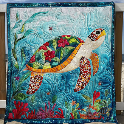 Turtle In Ocean WY1112022CL Quilt