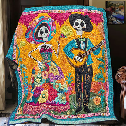 Couple Day Of The Dead  WX2112007CL Quilt