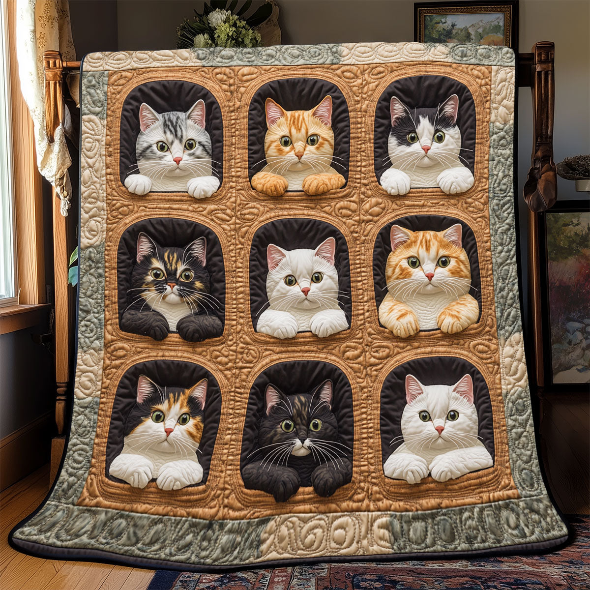 Adorable Cat WX1003002CL Quilt