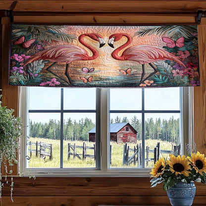 Couple Flamingo WT2803006CL Quilted Valance