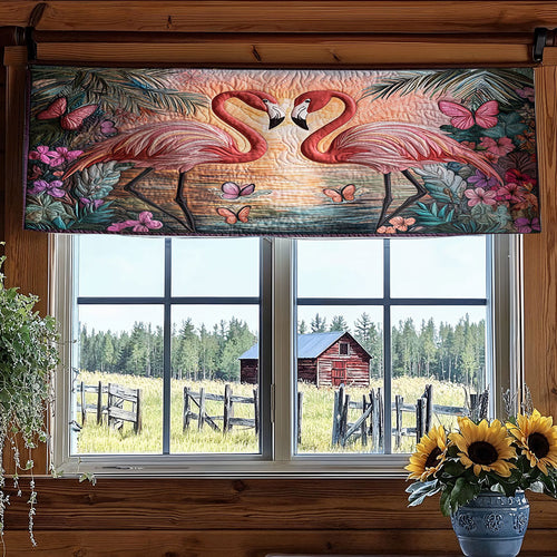 Couple Flamingo WT2803006CL Quilted Valance