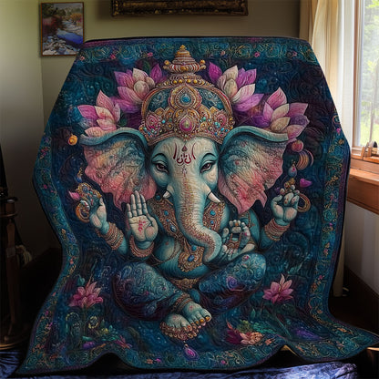 Lotus Ganesha Elephant WY0811007CL Quilt